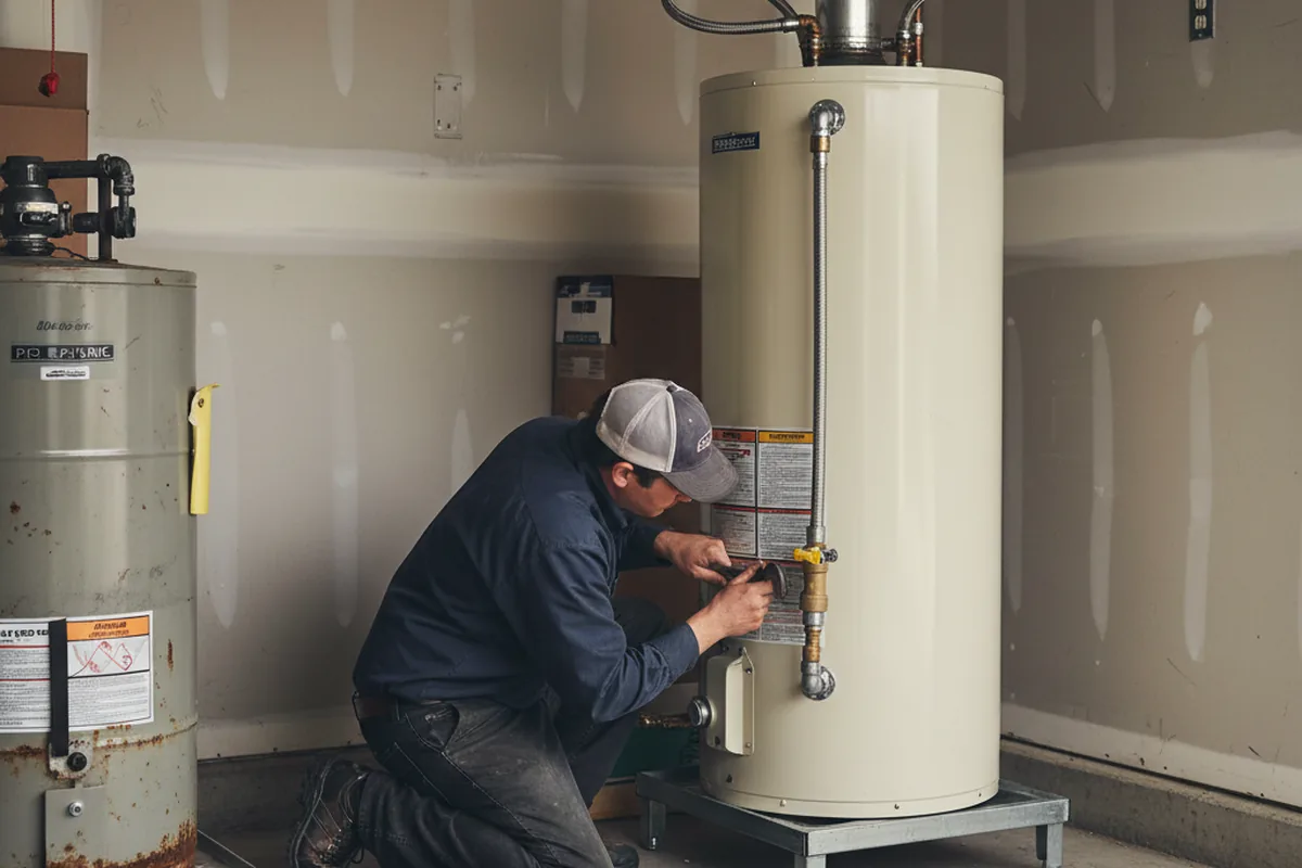 Water heater and shutoff valve replacement in Crown Point