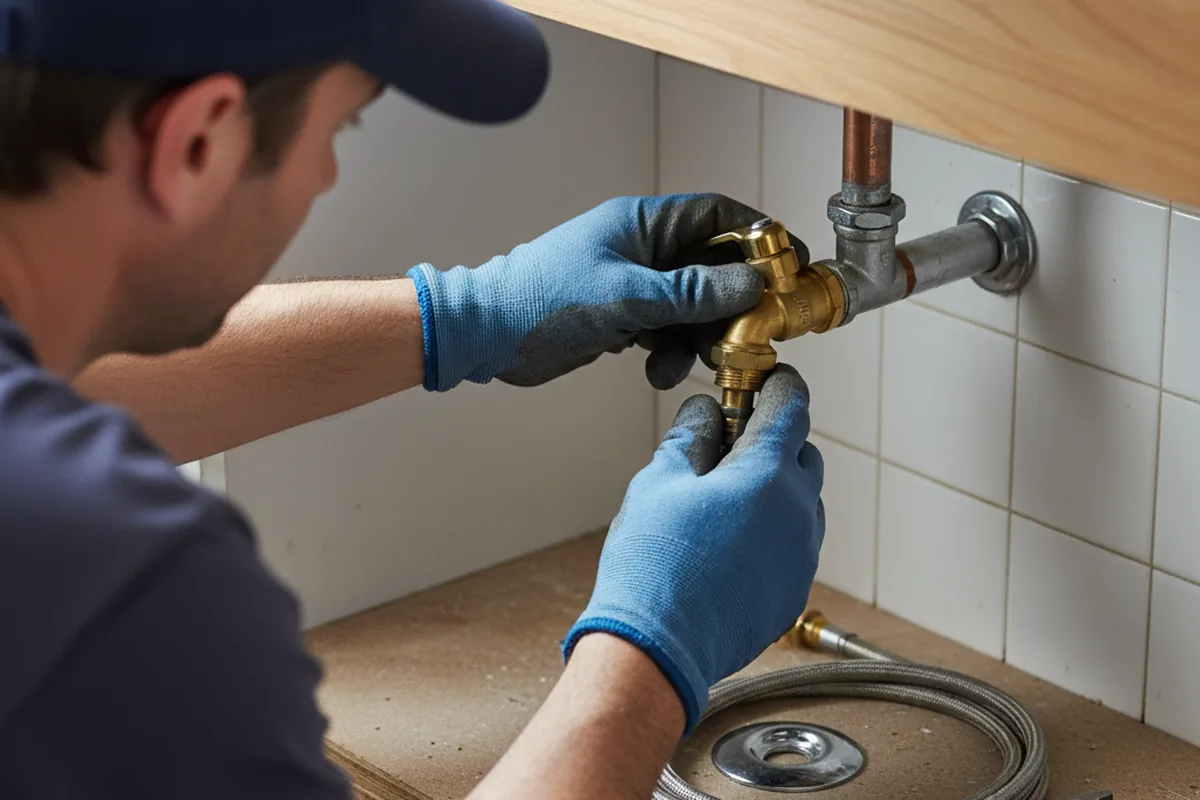 Shutoff valve and fitting work during Burst Pipe Repair in Crown Point